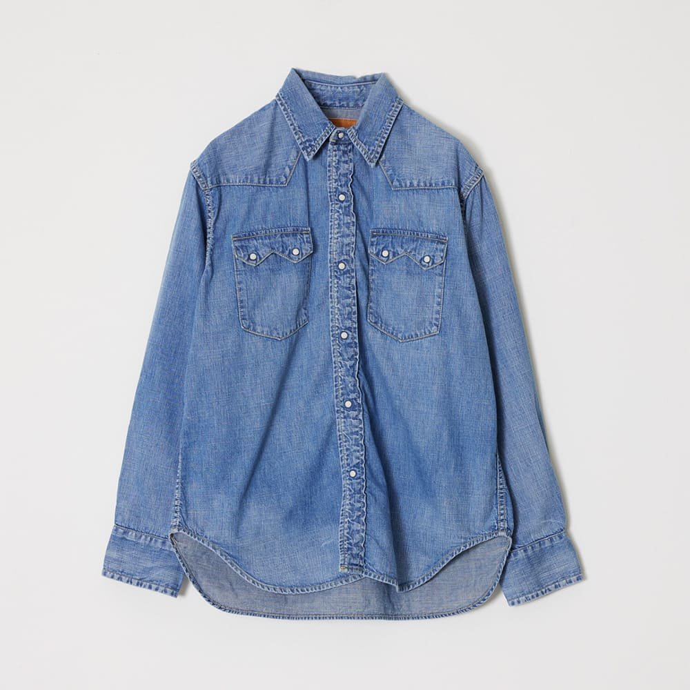 8.5oz DENIM WESTERNSHIRT (Sawtooth Flap Pockets)