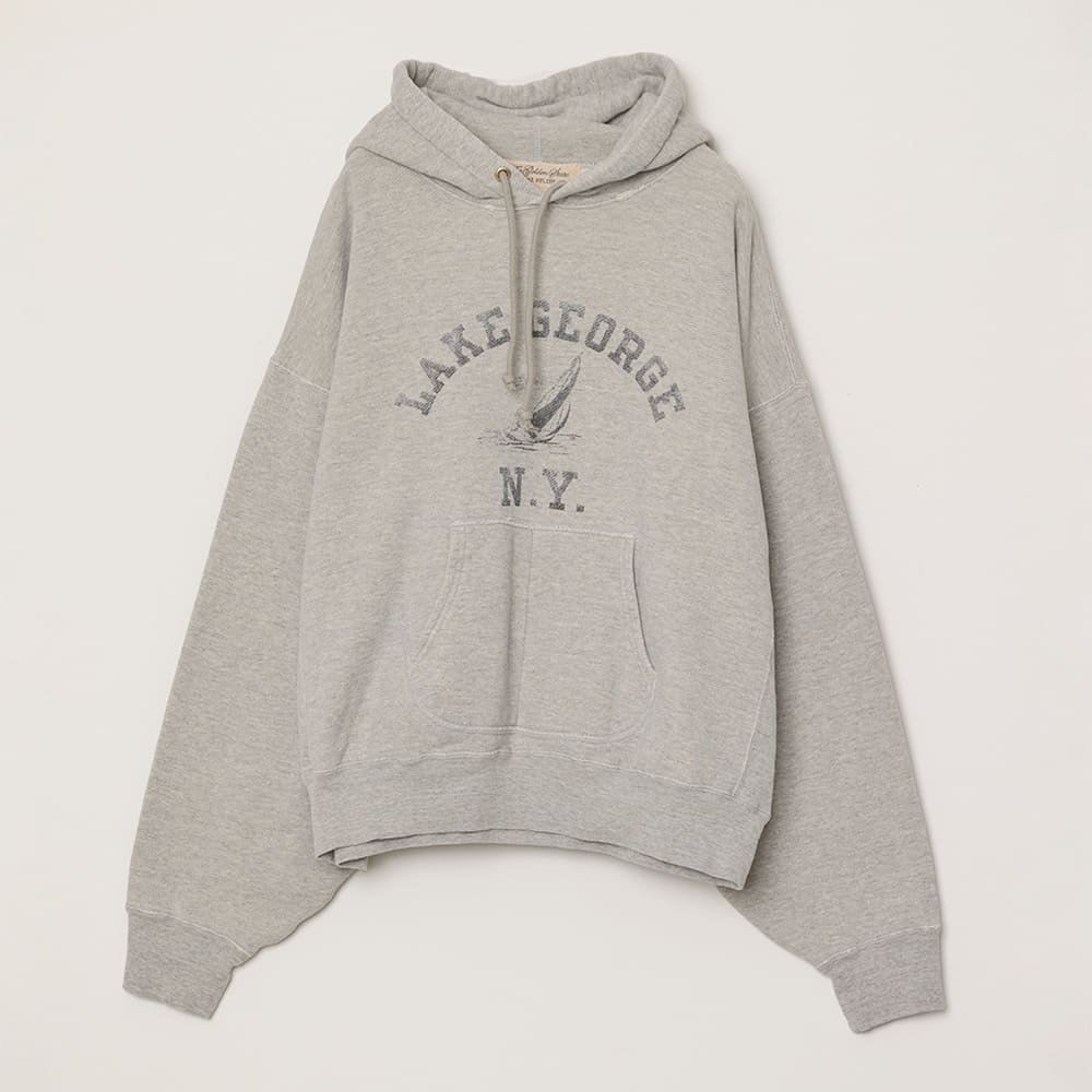 Vintage fleece-lined hoodie (LAKE GEORGE)