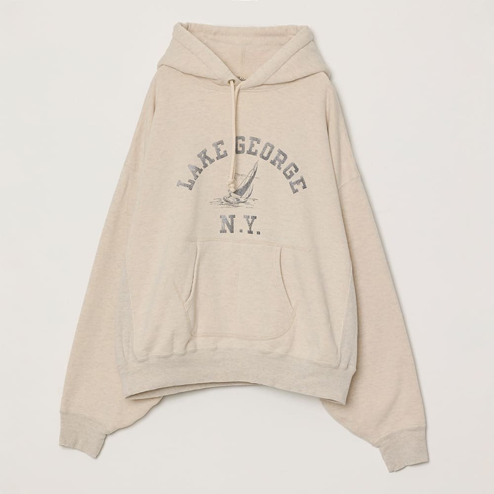 Vintage fleece-lined hoodie (LAKE GEORGE)