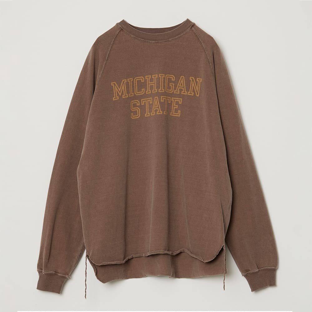 8/Tanjiku Raglan Henley Long Sleeve T-shirt (C)